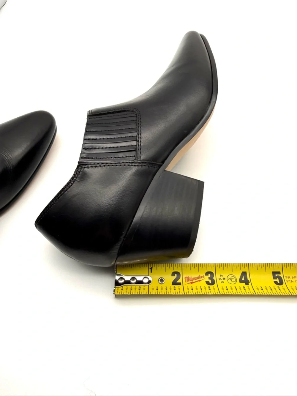 J.Crew Piper Low Ankle Boot Black Leather 6